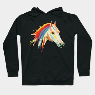 Rainbow Mare on black Hoodie